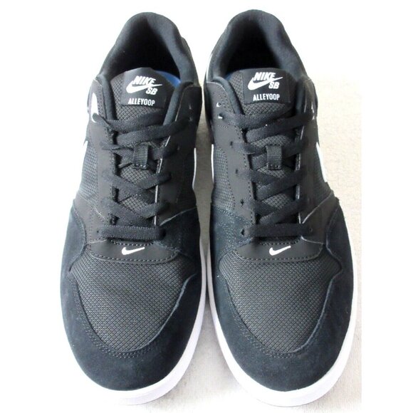 Nike Men's SB Alleyoop Classic Suede Mesh Shoes Black White Black Sizes NIB - Picture 3 of 5